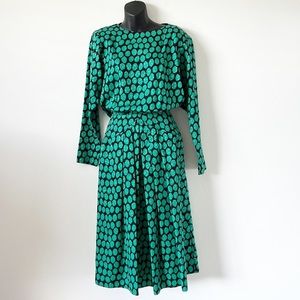 Vintage 80s Maggy Boutique by James Daugherty  Above the Ankle Dress Size 6